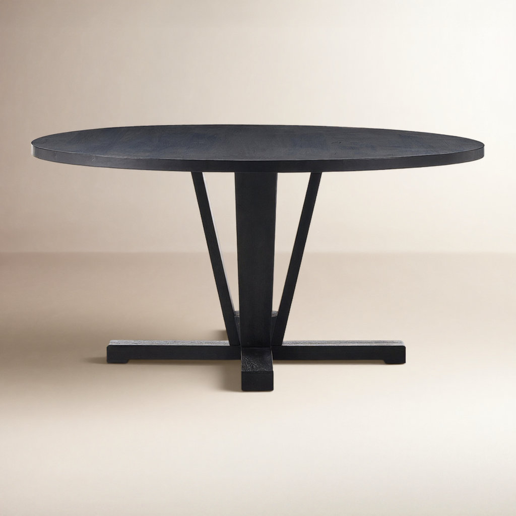 Darryn 60'' Round Dining Table, 30" H x 60" W x 60" L, Flint Black