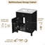 Meuble-lavabo de 24 pouces avec lavabo en céramique, 1 porte à fermeture en douceur, 2 tiroirs à fermeture en douceur et 2 supports de rangement sur la porte-1461238854