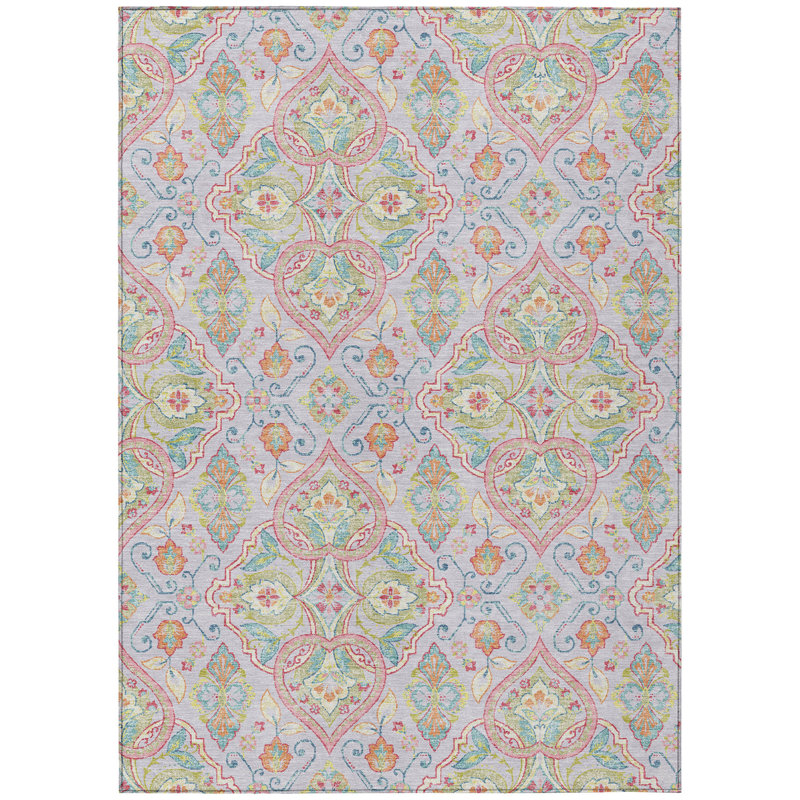 Machine Washable Indoor/Outdoor Husby ACN2207 Bohemian Rug, Rectangle 2'6" x 3'10"