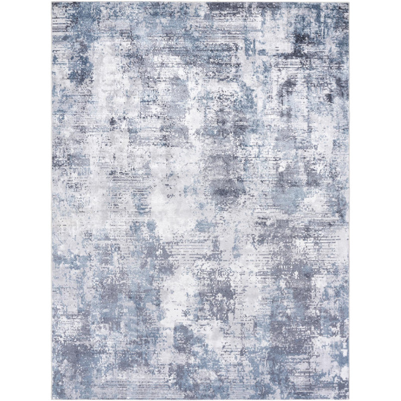 Janiaha Washable Abstract Indoor Rug, Rectangle 5'3" x 7'