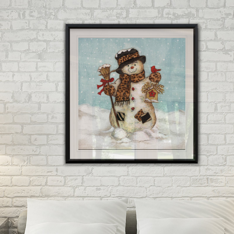 « bonhomme de neige », impression encadrée, H 30,5 po x l 30,5 po x P 1,5 po