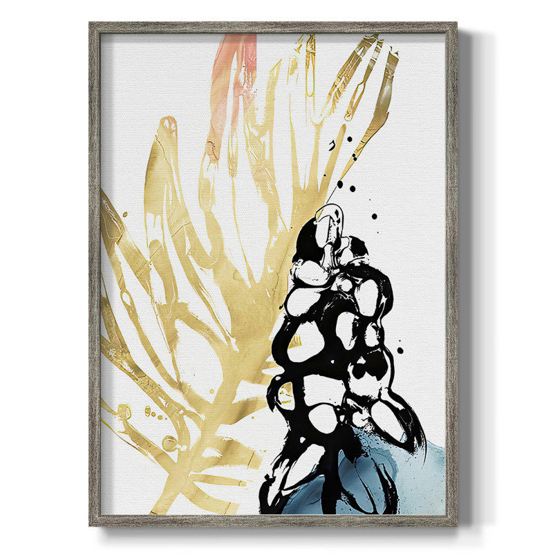 No Deckle Tropical Moderne II, reproduction encadrée - bois massif, H 21 po x l 17 po