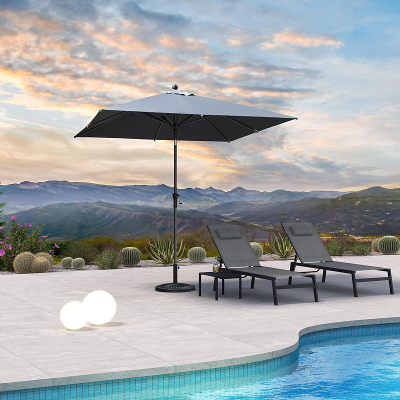 243cm Market Parasol, Grey