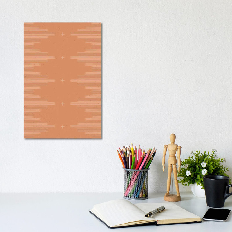 Southwestern Minimalist In Terra Cotta by Allie Falcon - Wrapped Canvas Print, 20.32 cm H x 30.48 cm W x 1.91 cm D