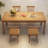 Burlywood Rectangular Solid Wood Dining Table-1952173600
