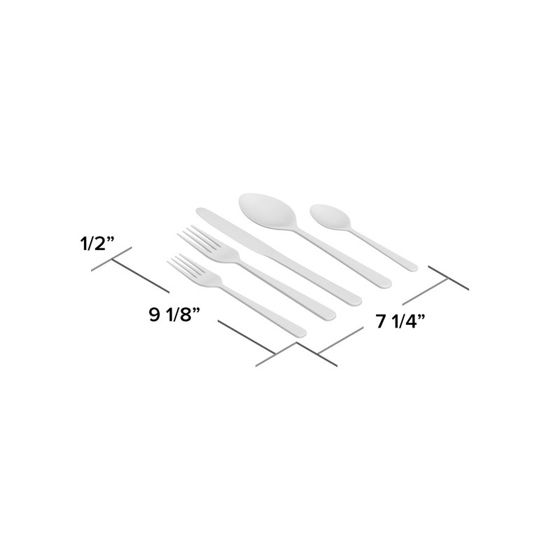 Canvas Home Canvas Home Oslo 18/10 Stainless Steel 5 Piece Flatware Set, Service For 1