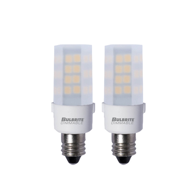 Équivalent 35 watts, DEL T4, ampoule à intensité variable, base blanc chaud, 3000 K, E11 / mini culot de type candélabre