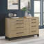 Commode 8 tiroirs, commode horizontale en bois
