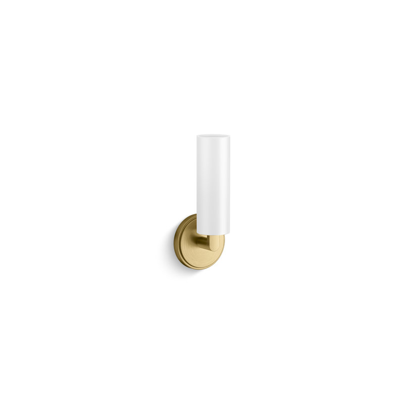 Crue One-Light Sconce, Brushed Brass