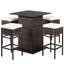 Ensemble de bar Latitude Run® avec structure en acier et matériau extérieur en osier