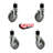 4 Piece Polyurethane Expanding Caster Set with 2 Brakes-88885283