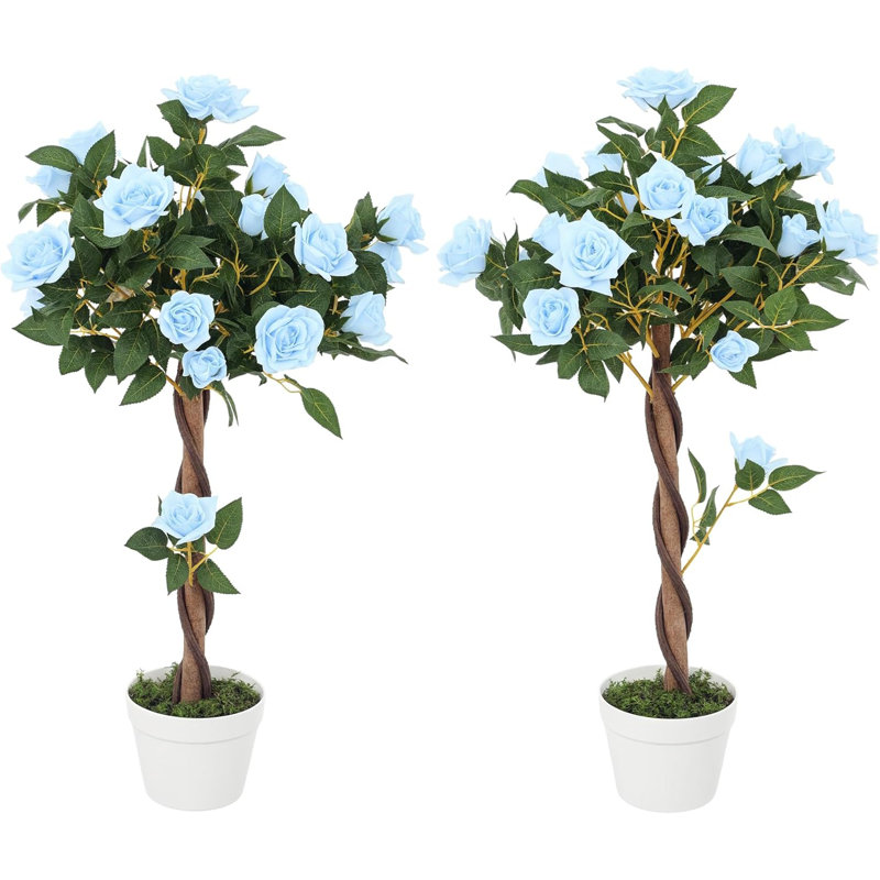 Arrangement in Pot, Light Blue