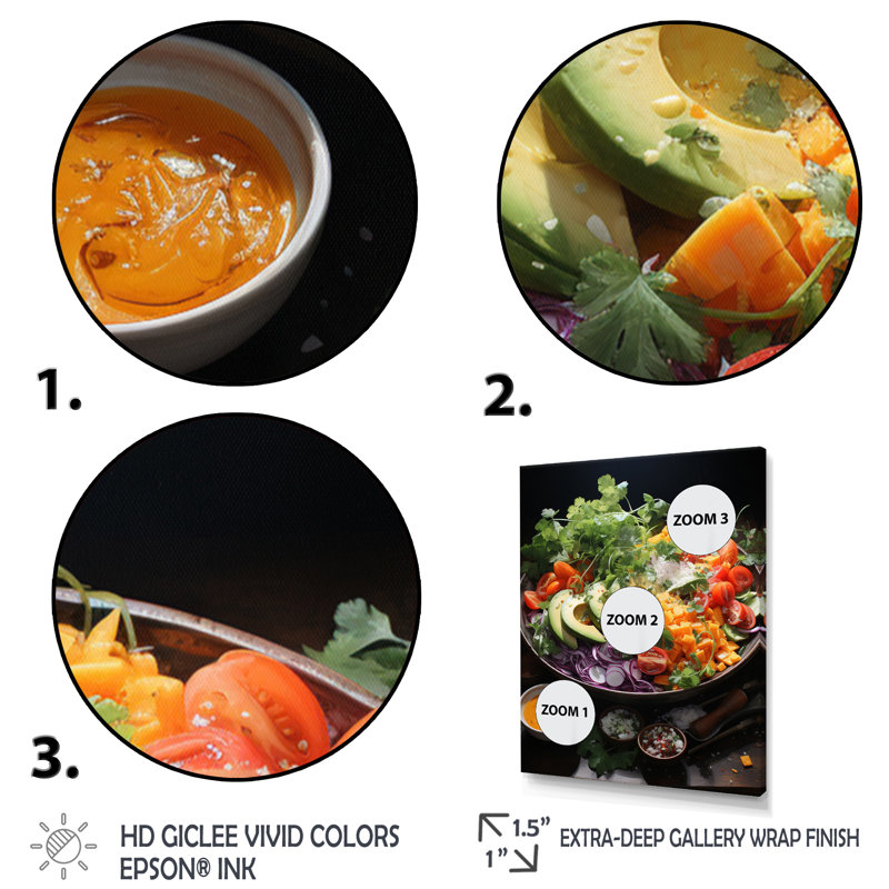 Végétarien, cuisine I - légumes, art mural, Cadre simple noir, H 32 po x l 16 po x P 1 po