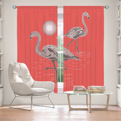 Paire de rideaux obscurcissant en polyester Denes