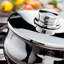 Stellar 1000 Set of 5 Stainless Steel Deep Saucepans, 14/16/18/20cm Pans with 24cm Non-Stick Fry