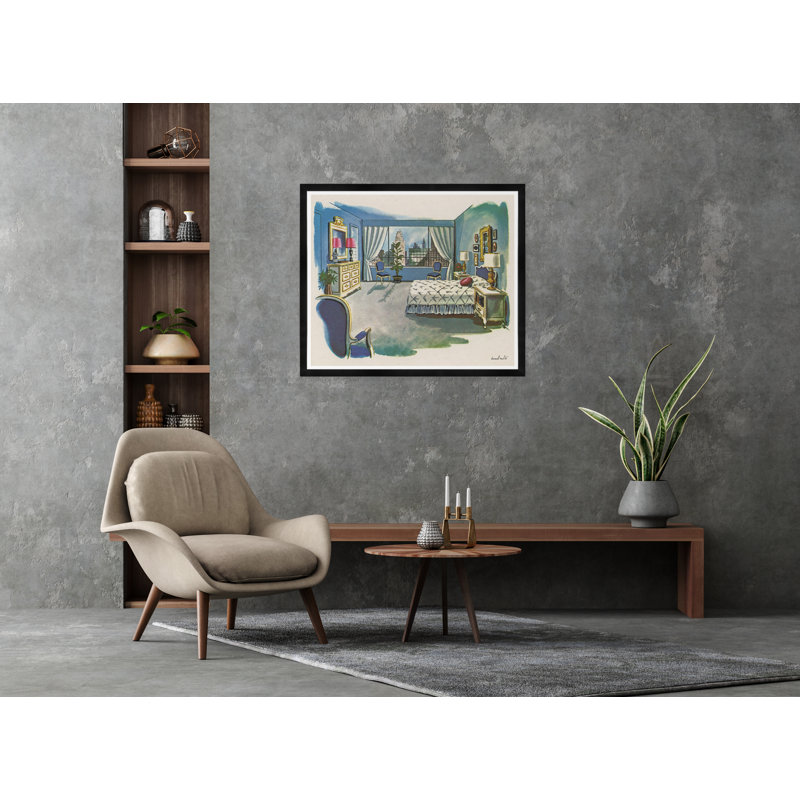 Uptown Views Print, Black Framed