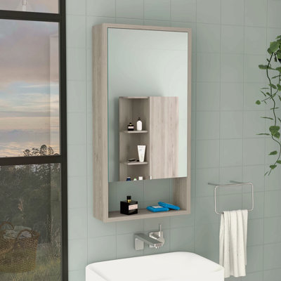 Medicine Cabinet Irvine, One External Shelf