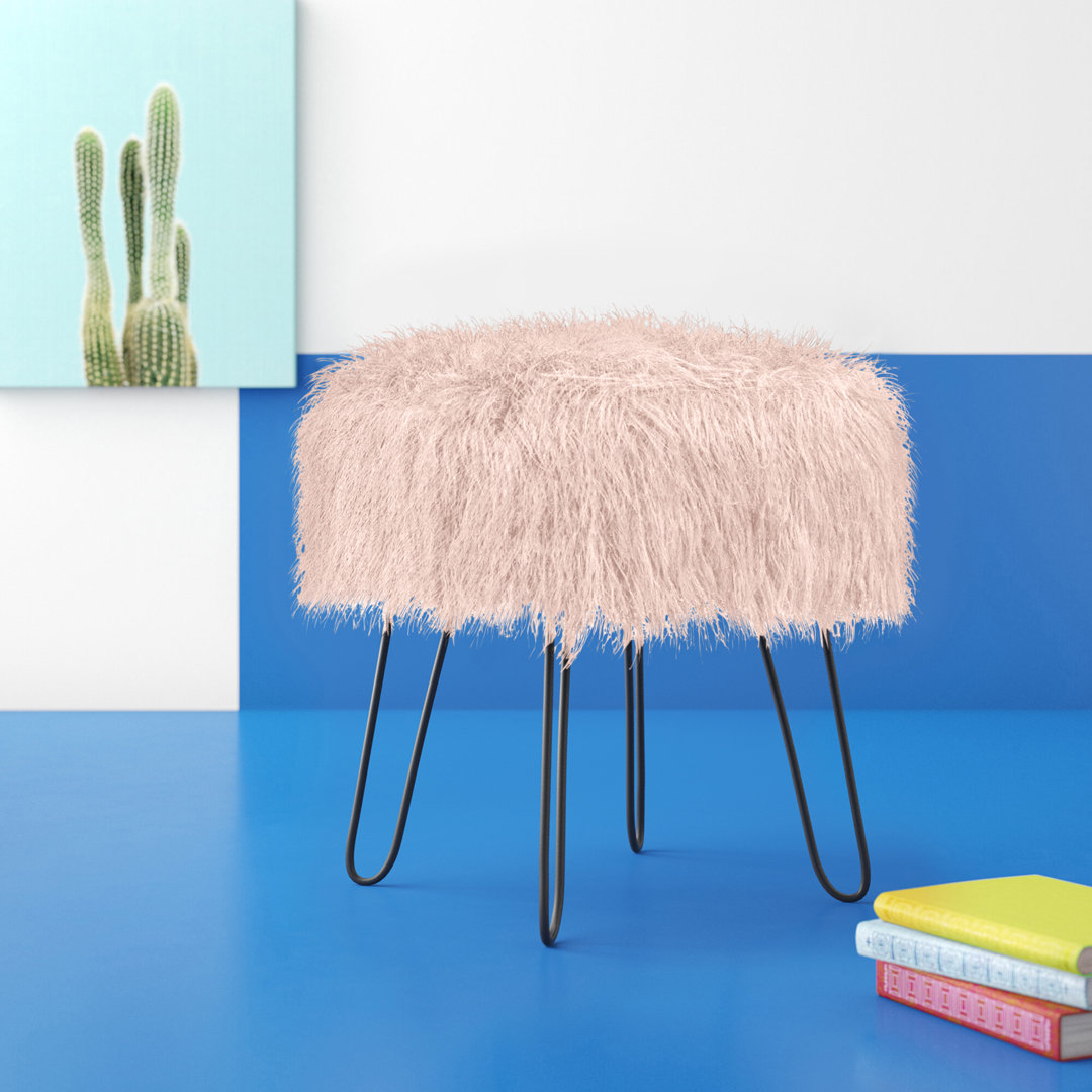 Caitilyn Manufactured Wood, Metal Accent Stool Mercer41 Seat 