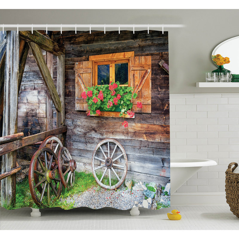 Ensemble de rideau de douche countryside, H 69 po x l 105 po