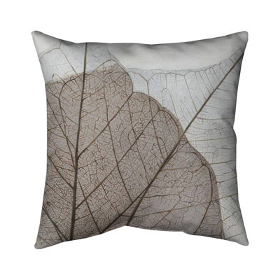 Translucent Dried Leaves Pillow | Rustic Outdoor Home Decor