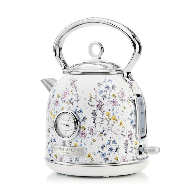 Bouilloire à dôme 1,7 litre Laura Ashley - Prairie sauvage, Ivoire ivoire