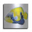 «Fish 3 Blue Yellow» par Olga et Alexey Drozdov, art mural en métal-1242864322
