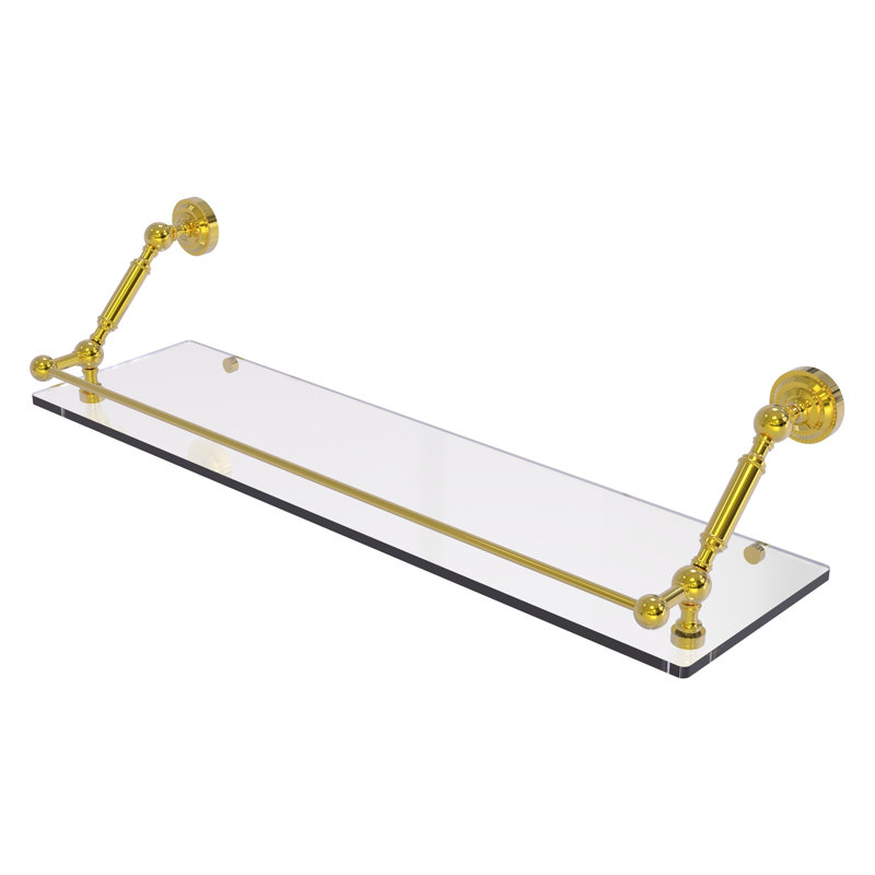 Marchmont Bracket Shelf, Polished Brass, 7.3" H x 30" W x 8.6" D