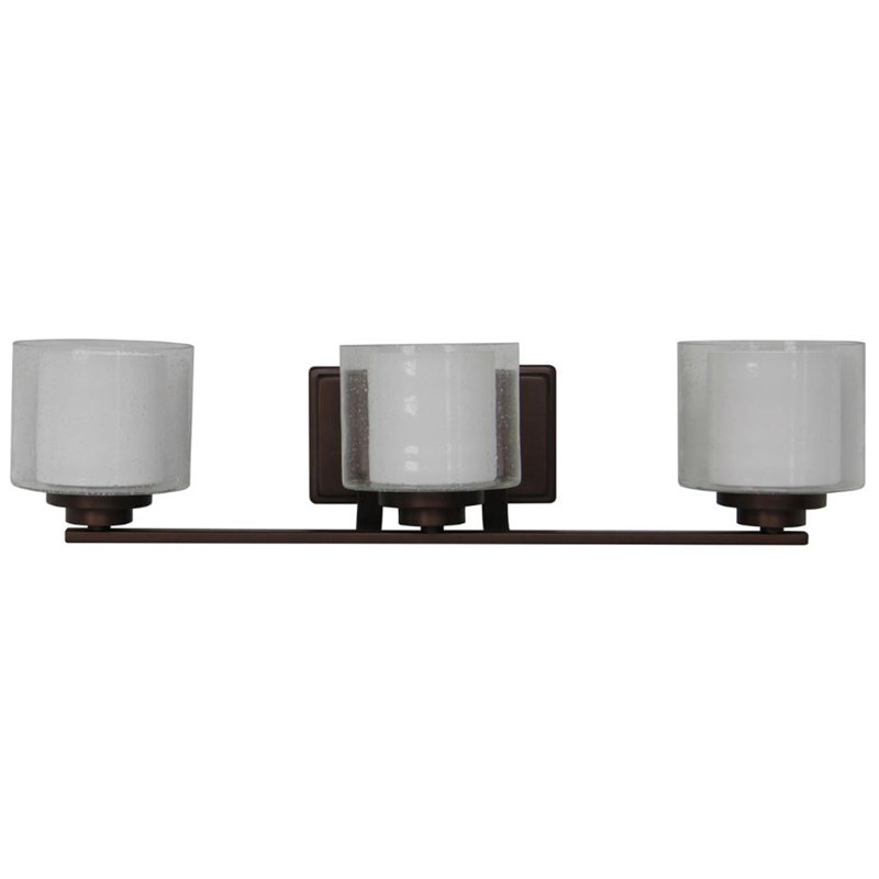 Éclairage pour meuble-lavabo 3 lumières, Bronze provincial