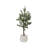 64.6'' Artificial Olive Tree In A Shell Designed Fiberstone Planter