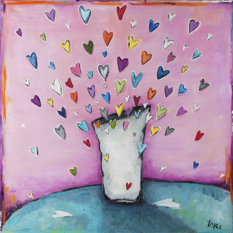 Filled to the Brim with Love 1 Piece Wrapped Canvas Painting, 46 cm H x 46 cm W