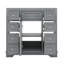 Meuble-lavabo 36 po sans lavabo, base d'armoire seulement, une armoire et six tiroirs, diviseur de tiroir multifonctionnel-1395229772