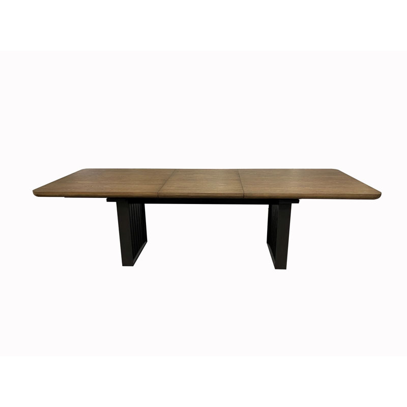Table à double piédestal au fini latté