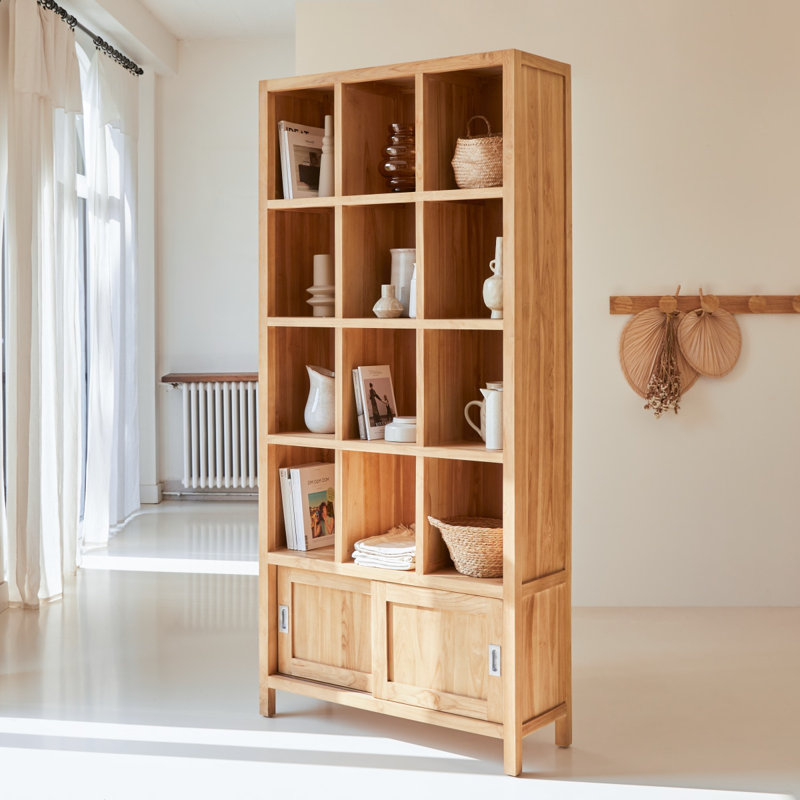 215cm H x 100cm W Solid Wood Bookcase
