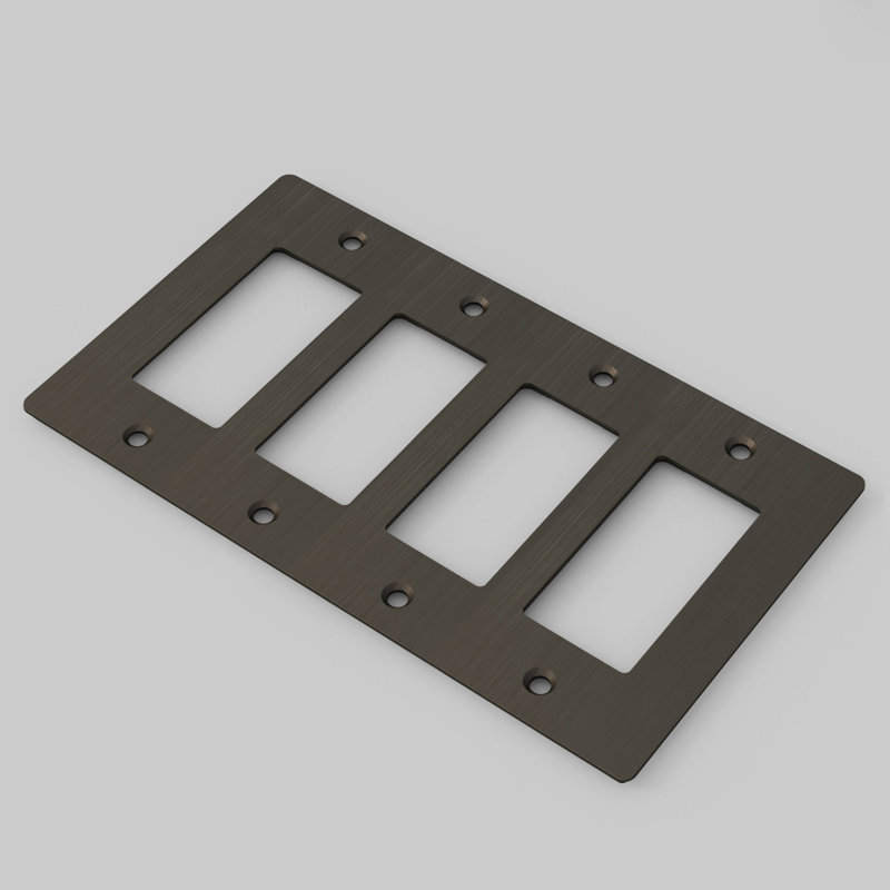 4G Plate / Non-Logo, Smoked Bronze