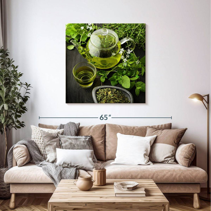 Arney Leafy Green Tea, 39" H x 39" W