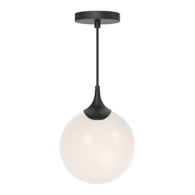 Nedra Single Light Glass Steel Pendant