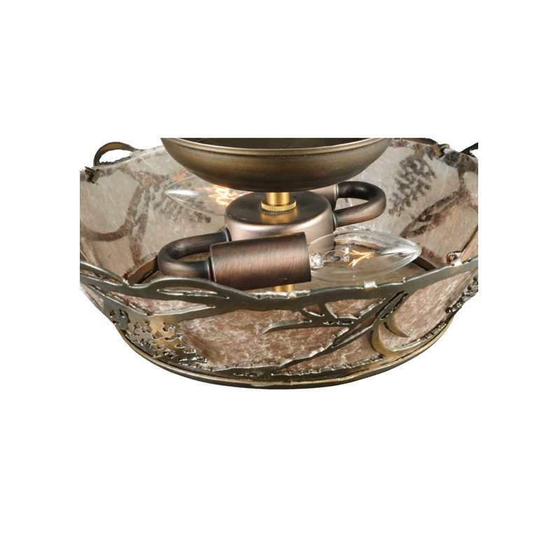 Rustic Lodge 2 - Light Semi Flush Mount