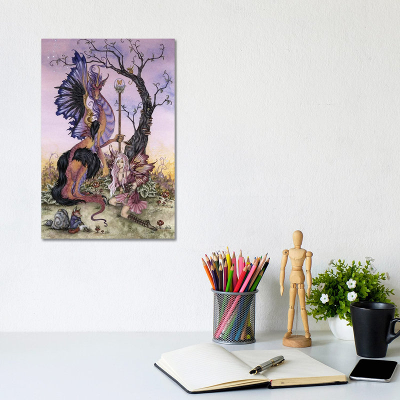 Gathering At Dawn by Amy Brown - Wrapped Canvas Painting, 20.32 cm H x 30.48 cm W