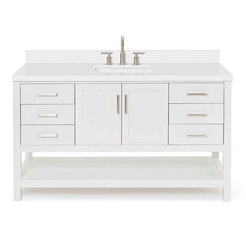 Magnolia Bath Vanity Rectangular Basin S061SWQ, White