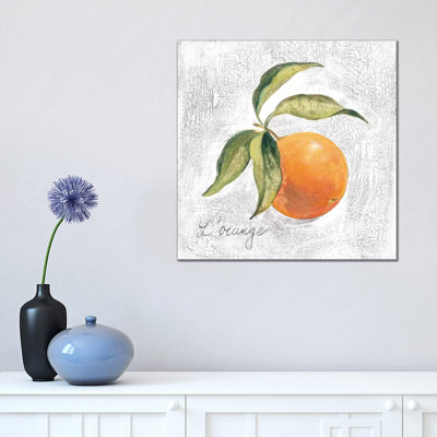 L Orange On White by Silvia Vassileva - Wrapped Canvas Gallery-Wrapped Canvas Giclée