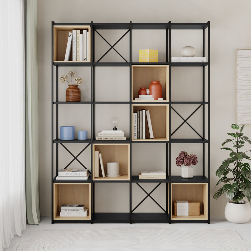 Aluino 179 cm H x 139.5 cm W Bookcase