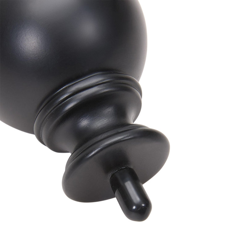 Black Aluminium Alloy, Resin Adjustable 3cm Bay Window Single Curtain Rod, 5.5cm H x 366cm W x 3cm D