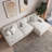 3 - Piece Upholstered Beige Corduroy Modular Sectional Sofa with Pillow Back and Solid Wood Legs-640565357-640565355