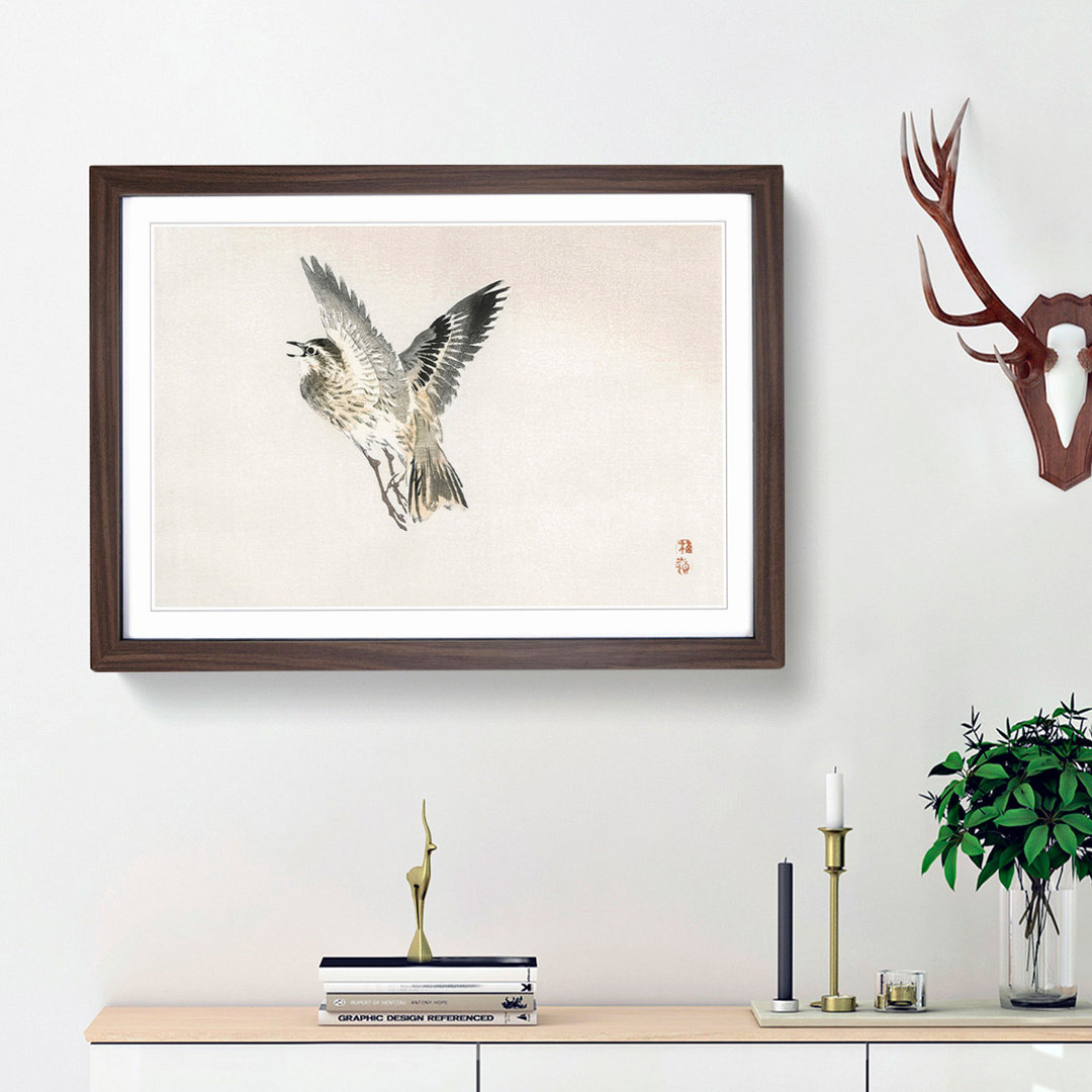 Sparrow Bird by Kono Baireir - Framed Print