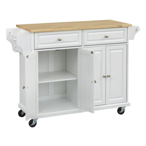 Lark Manor Idlewild Solid Wood Kitchen Cart & Reviews | Wayfair