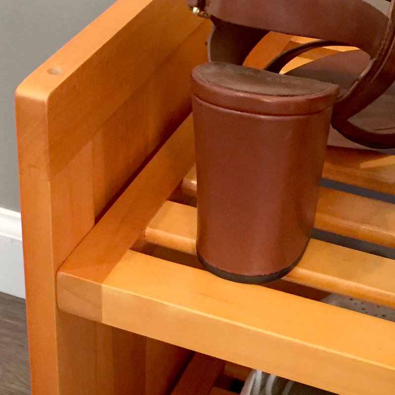 Solid Wood 3 Tier Storage Rack, Light Yellow