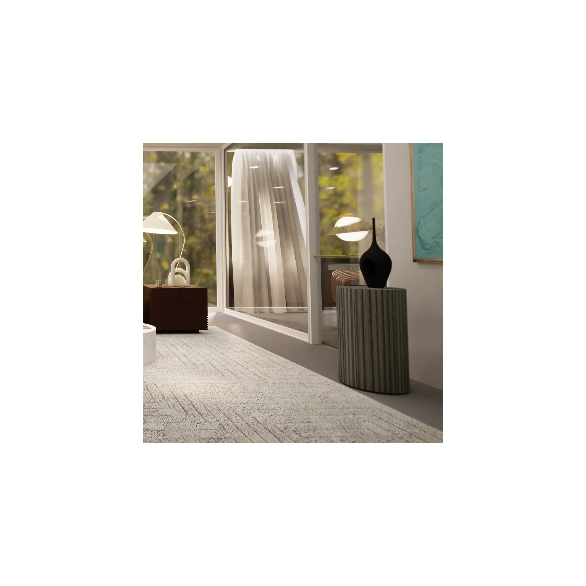 Perpetual 15'' Concrete Outdoor Side Table, Gray