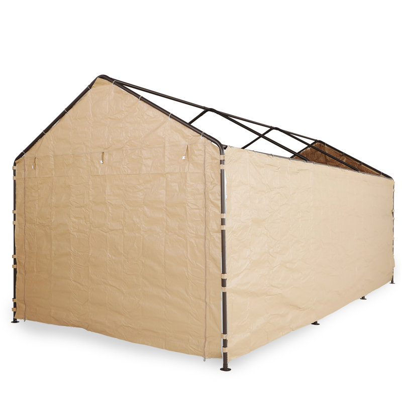 Gray Alloy Steel UV Protection Carport Sidewall Tarp