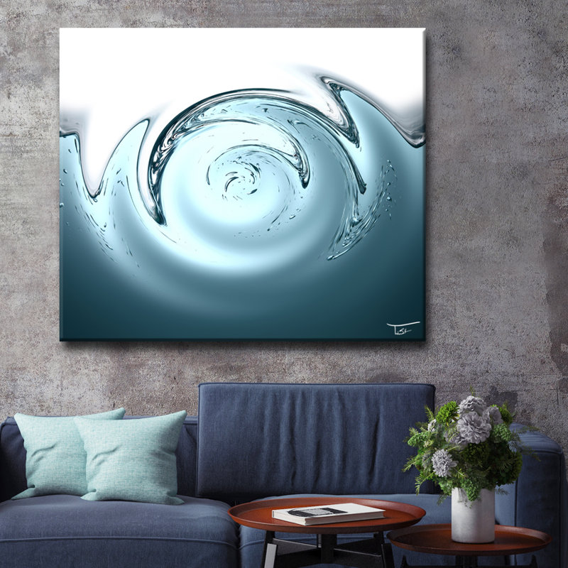 « aqueux trance xxiv », impression sur toile tendue, H 12 po x l 12 po x P 1,5 po
