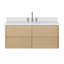   Ensemble de meuble-lavabo mural simple rectangulaire de 49 po avec comptoir en quartz blanc de 1,5 po Ensuko-815188021-815188025
